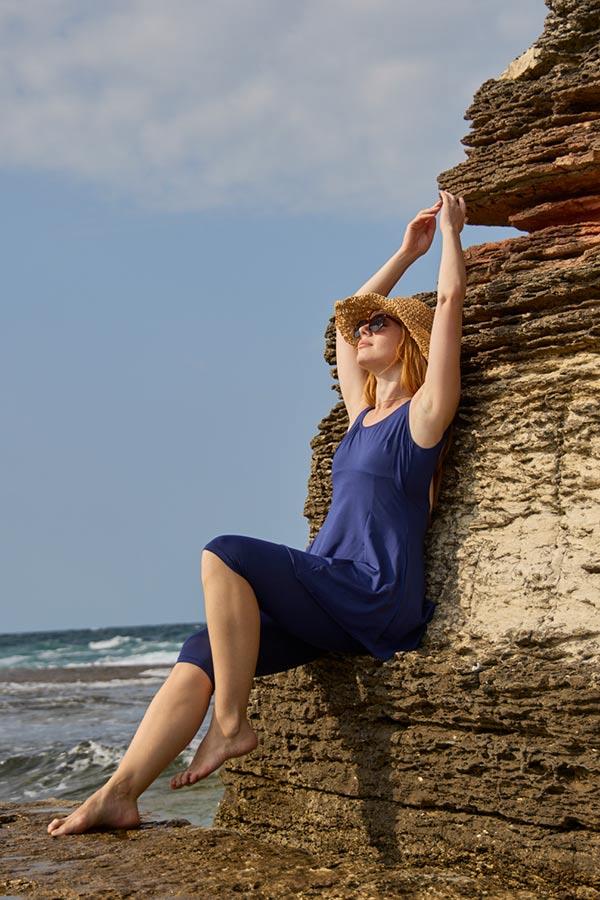 Starinci MayoTaytlı Elbise Mayo Lacivert Etekli