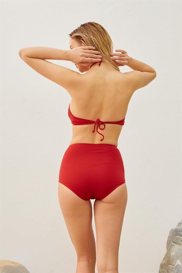 Starinci MayoYüksek Bel Toparlayıcı Bikini Takımı Kırmızı