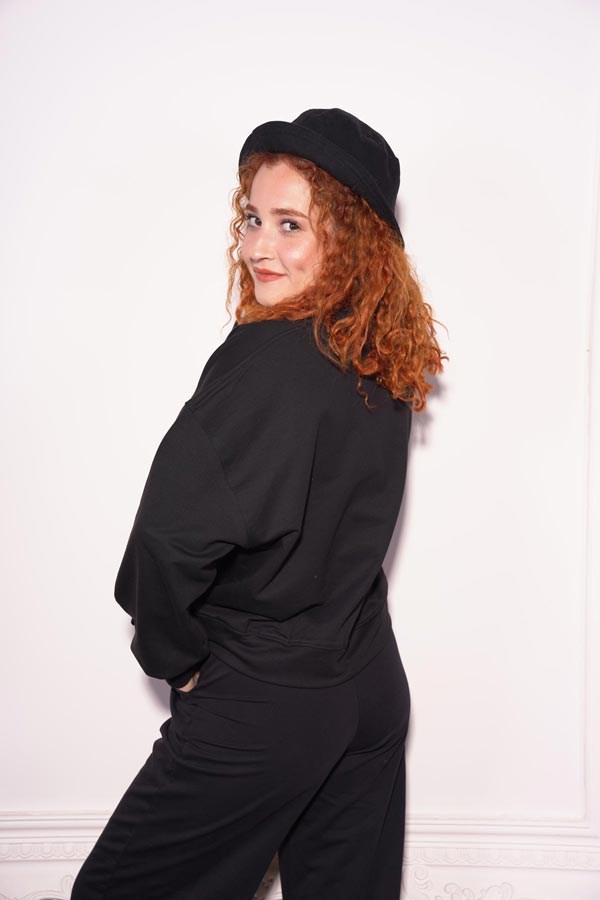 Starinci MayoStarinci Kadın Oversize Bisiklet Yaka İçi Polarlı Crop Sweatshirt