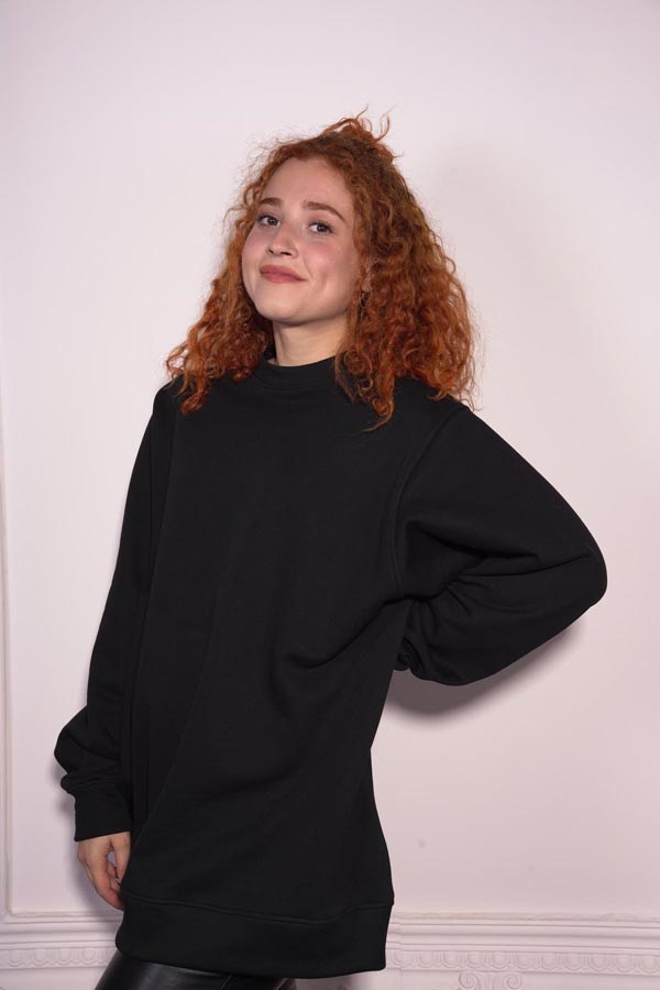 Starinci MayoStarinci Kadın Sweatshirt Polarlı Bisiklet Yaka Siyah
