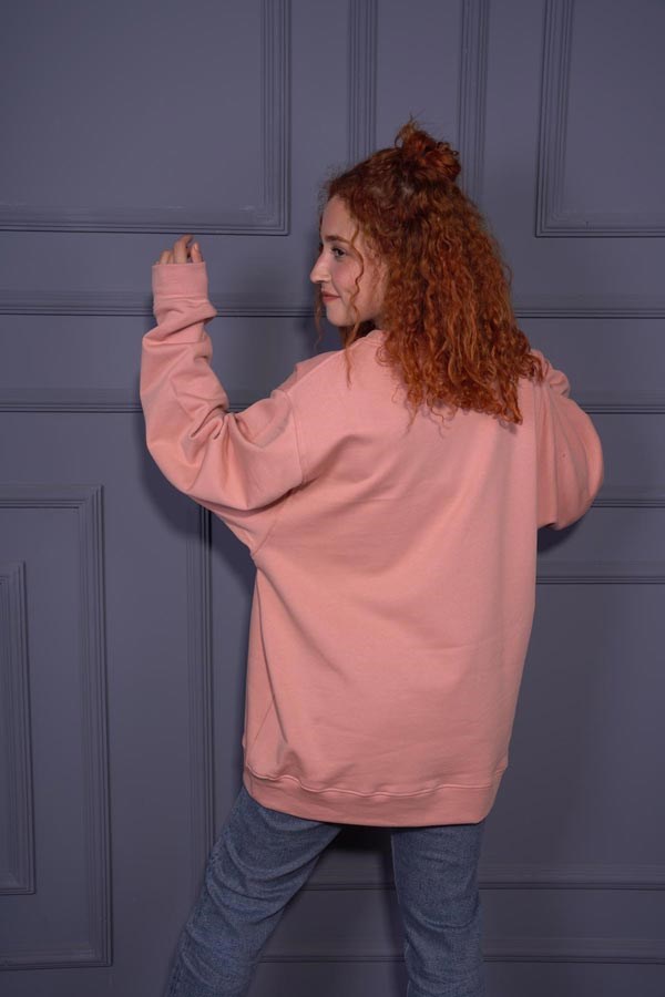 Starinci MayoStarinci Oversize Basic Sweatshirt Toz Pembe