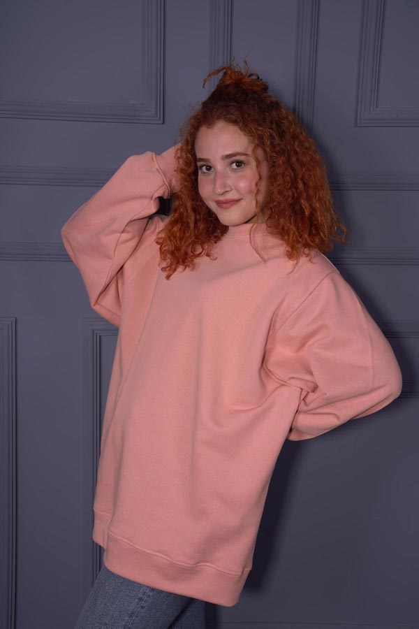 Starinci MayoStarinci Oversize Basic Sweatshirt Toz Pembe
