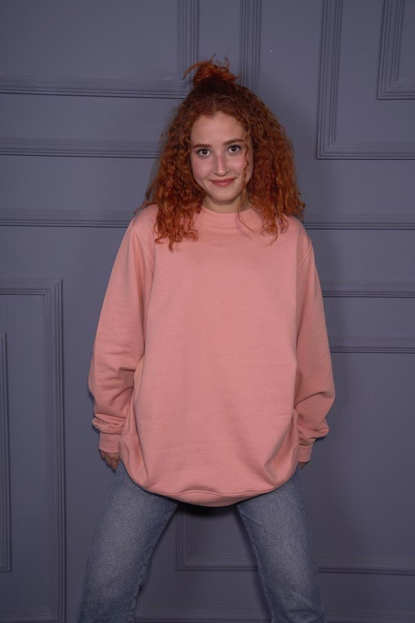 Starinci MayoStarinci Oversize Basic Sweatshirt Toz Pembe
