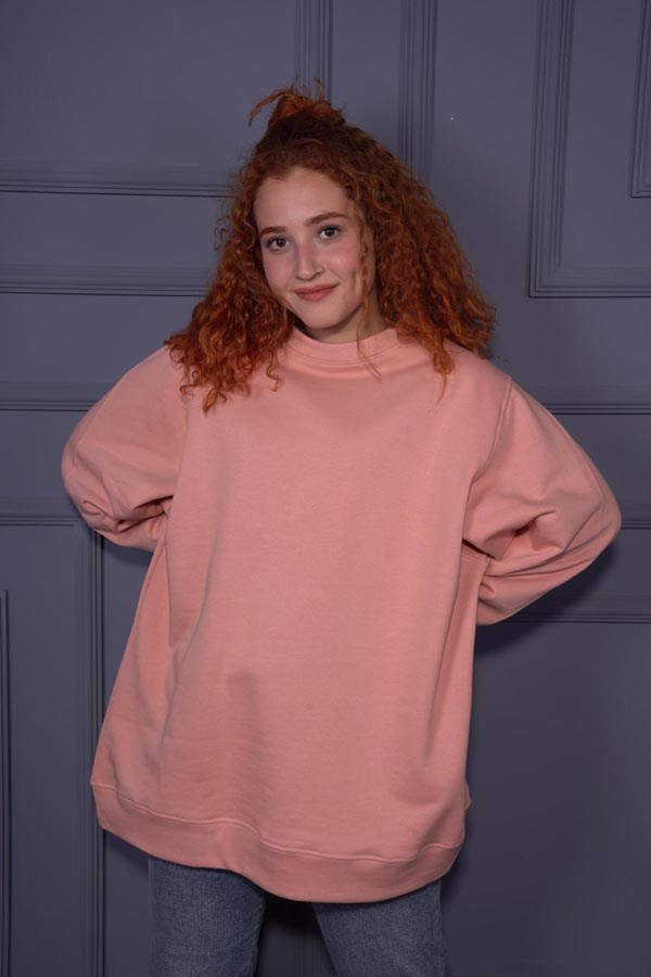 Starinci MayoStarinci Oversize Basic Sweatshirt Toz Pembe