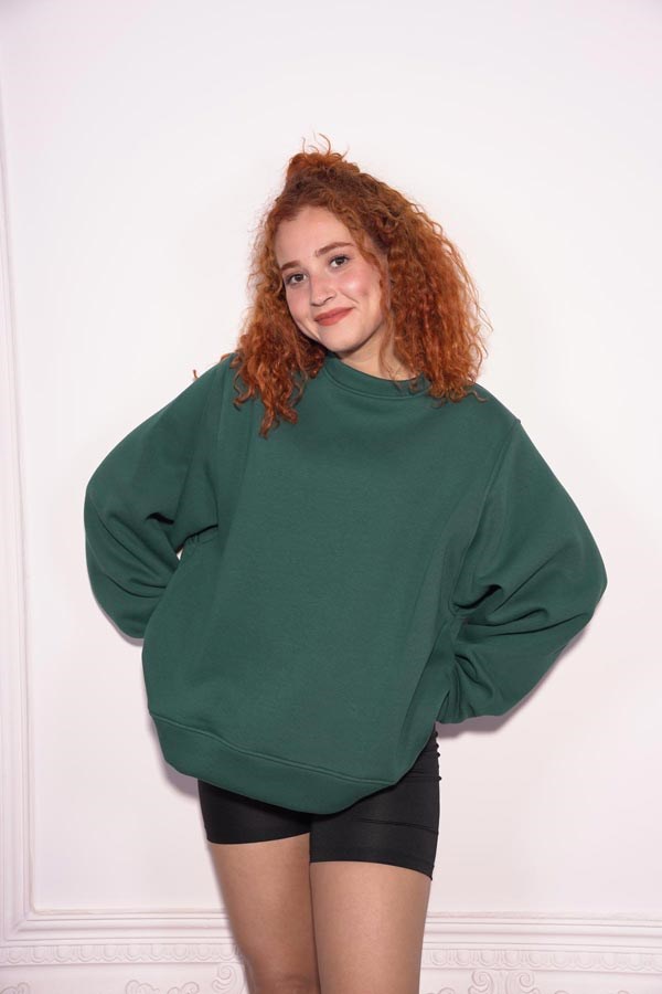 Starinci MayoStarinci Kadın Oversize Bisiklet Yaka Sweatshirt