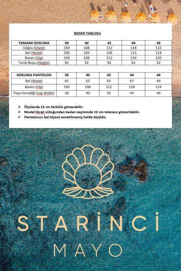 Starinci MayoTesettür Mayo Tamamı Dokuma Etnik Desen