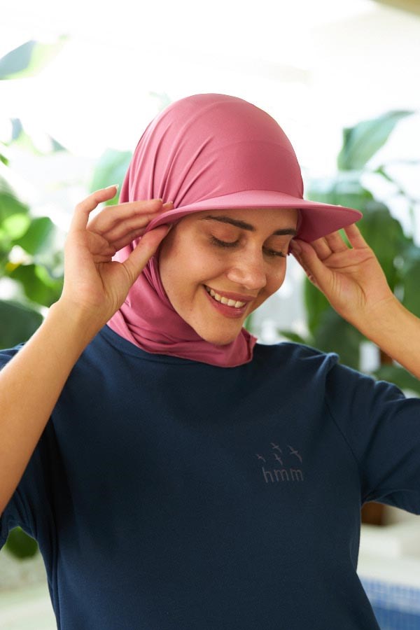 Starinci MayoStarinci Kadın Tesettür Bone Siper Korumalı Gül Kurusu