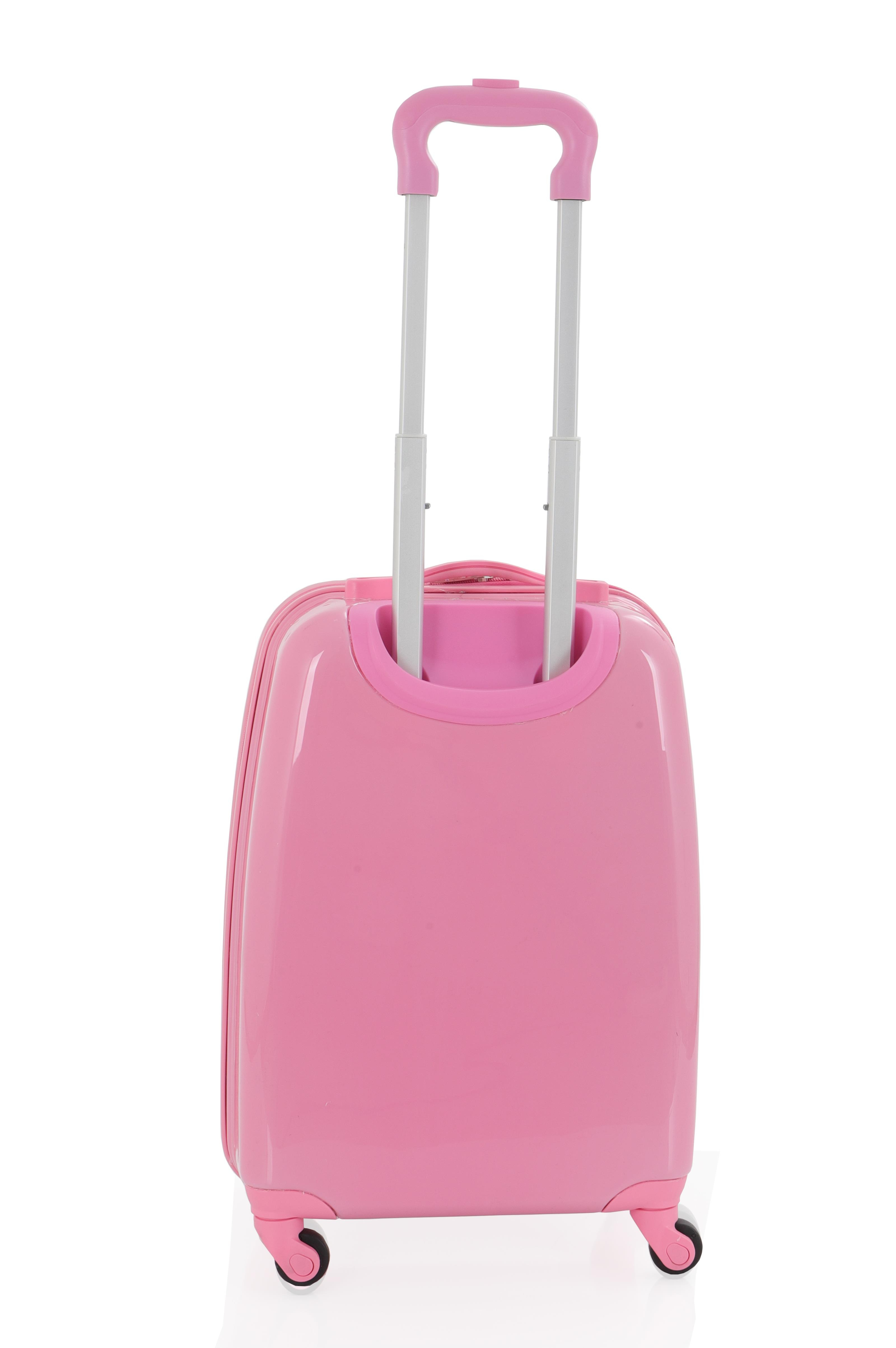 V307 ABS ÇOCUK VALİZ-PEMBE - HAPPY BASKI