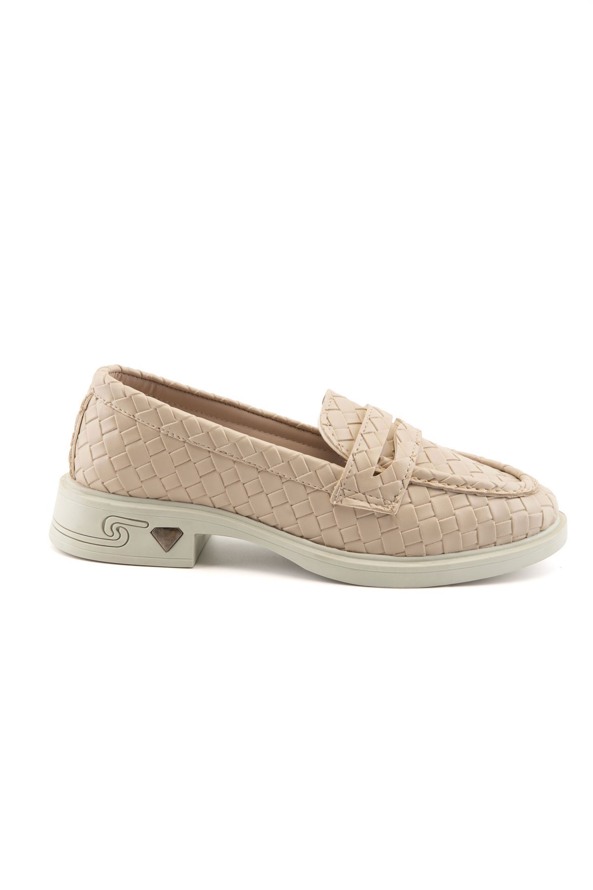 Briella Bej Örgü Dokulu Kadın Loafer