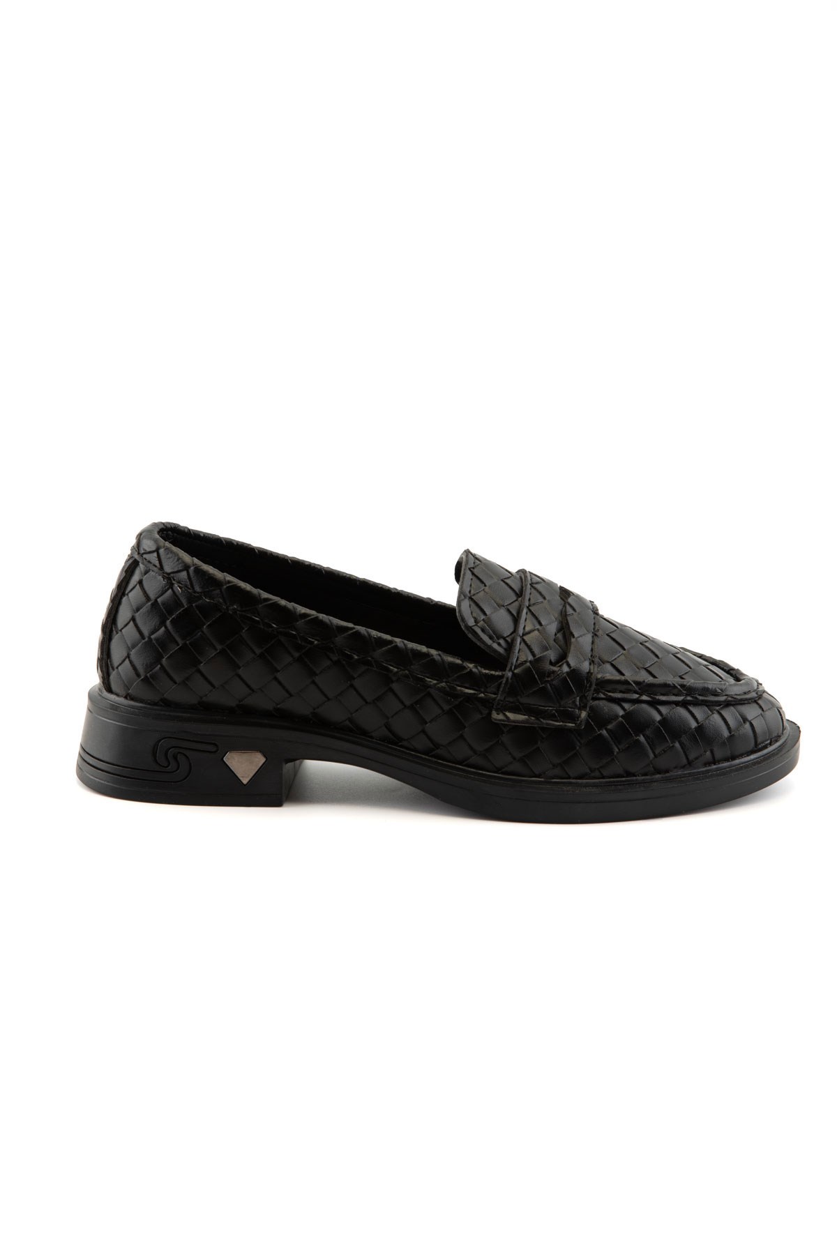 Brielle Siyah Örgü Dokulu Kadın Loafer