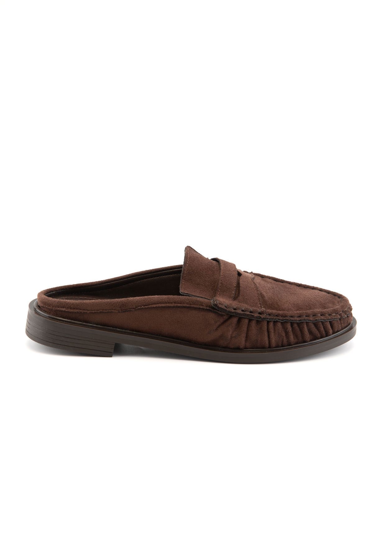 Mireva Kahve Süet Kadın Loafer Terlik
