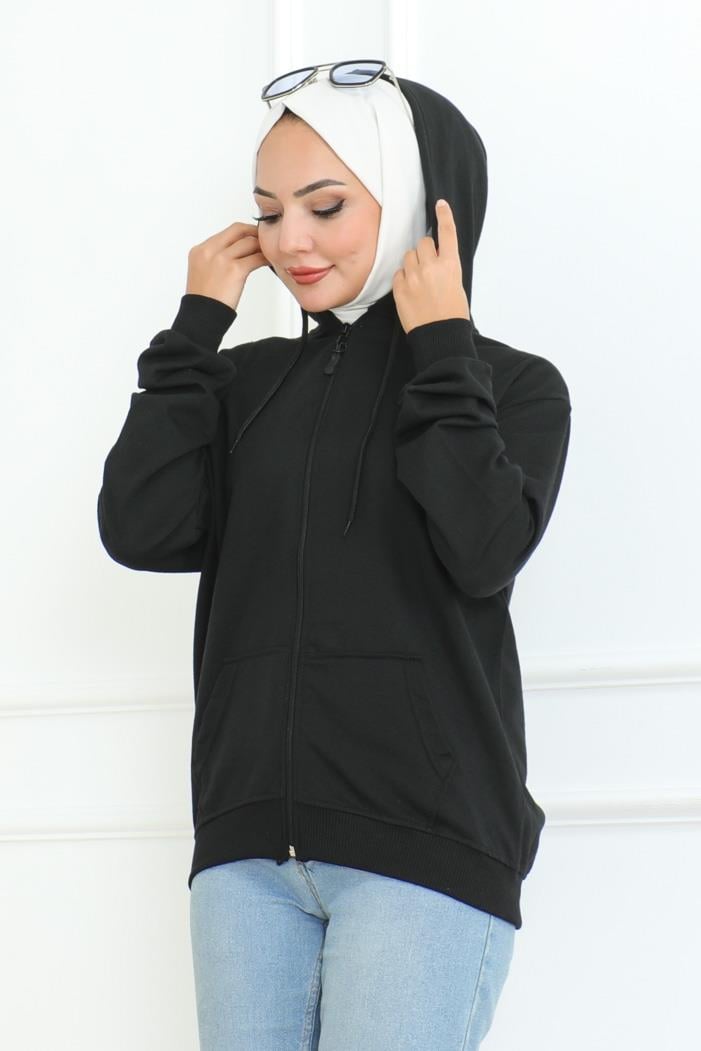 Ahlin Kapüşonlu Sweat 1101 - Siyah