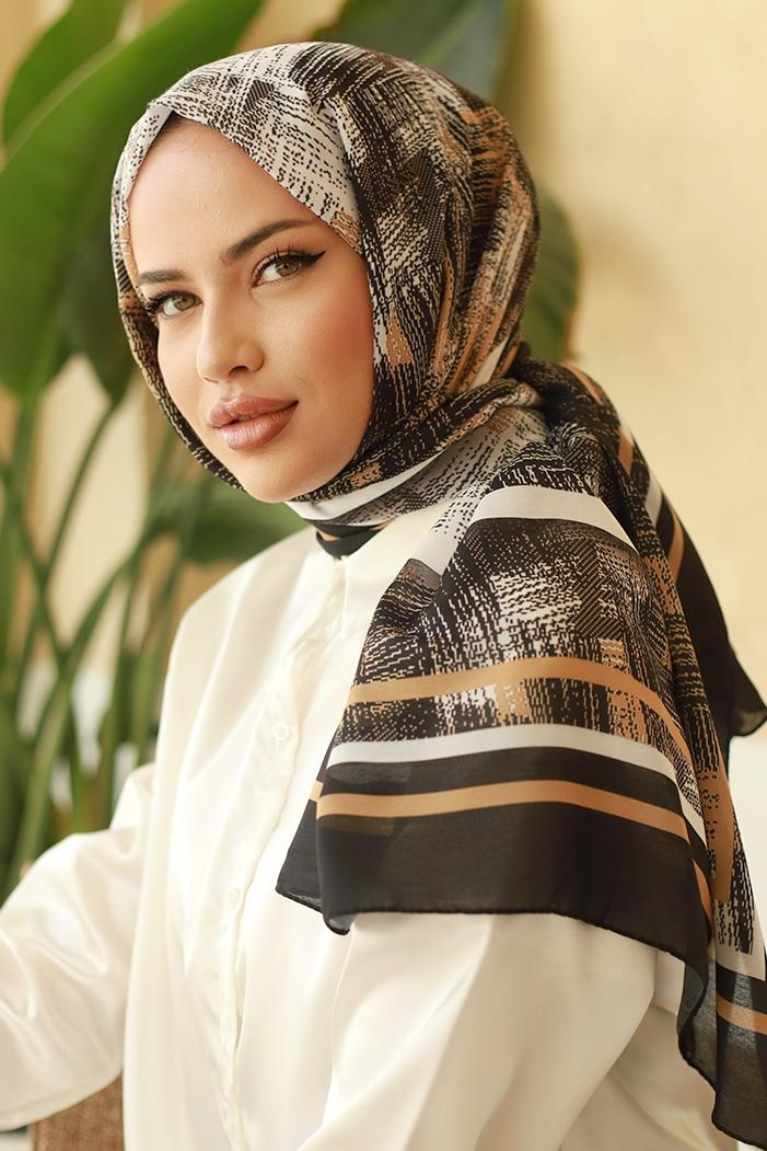 Fırça Desen Soft Şal 620 - Siyah