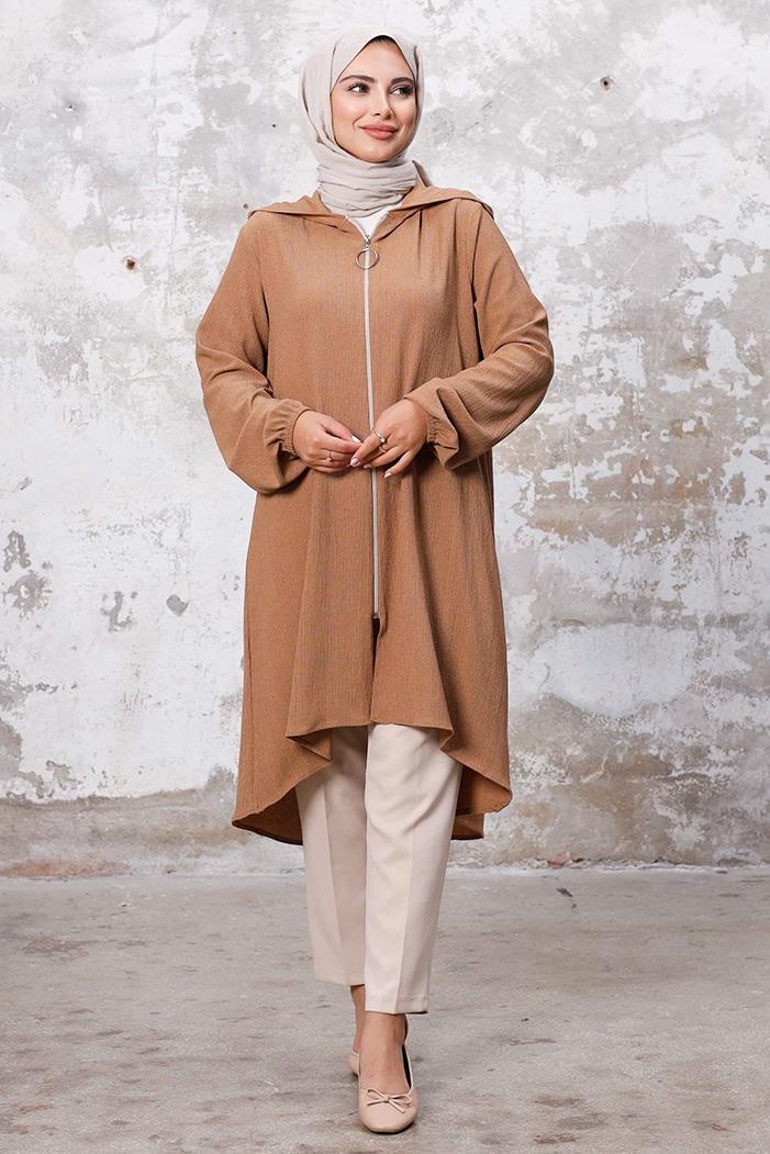 Kapüşonlu Bürümcük Kap 1254 - Vizon