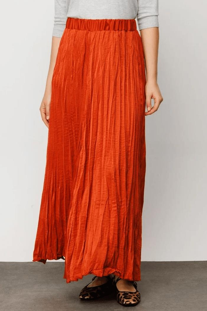 Kraşlı Bohem Etek 1398 - Turuncu