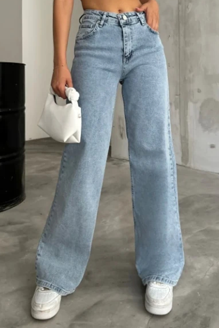 Palazzo Kot Pantolon 1450 - Buz Mavi