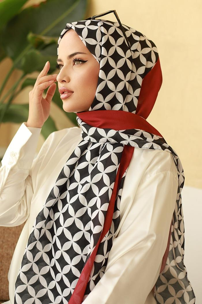 Şerit Desen Soft Şal 612 - Siyah