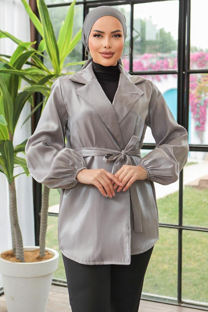 Tafta Blazer Ceket 790 - Gri