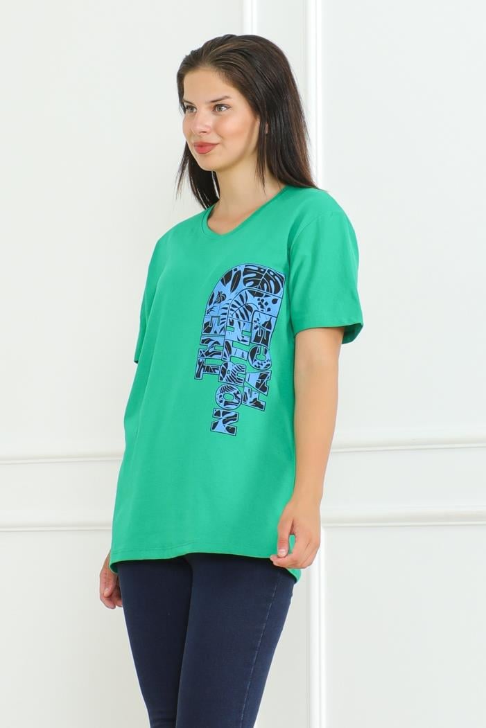 The Nort Baskılı Tişört 1075 - Yeşil