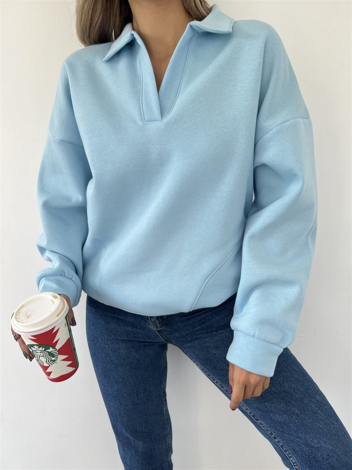Polo Yaka Sweat 3283 Bebe Mavisi