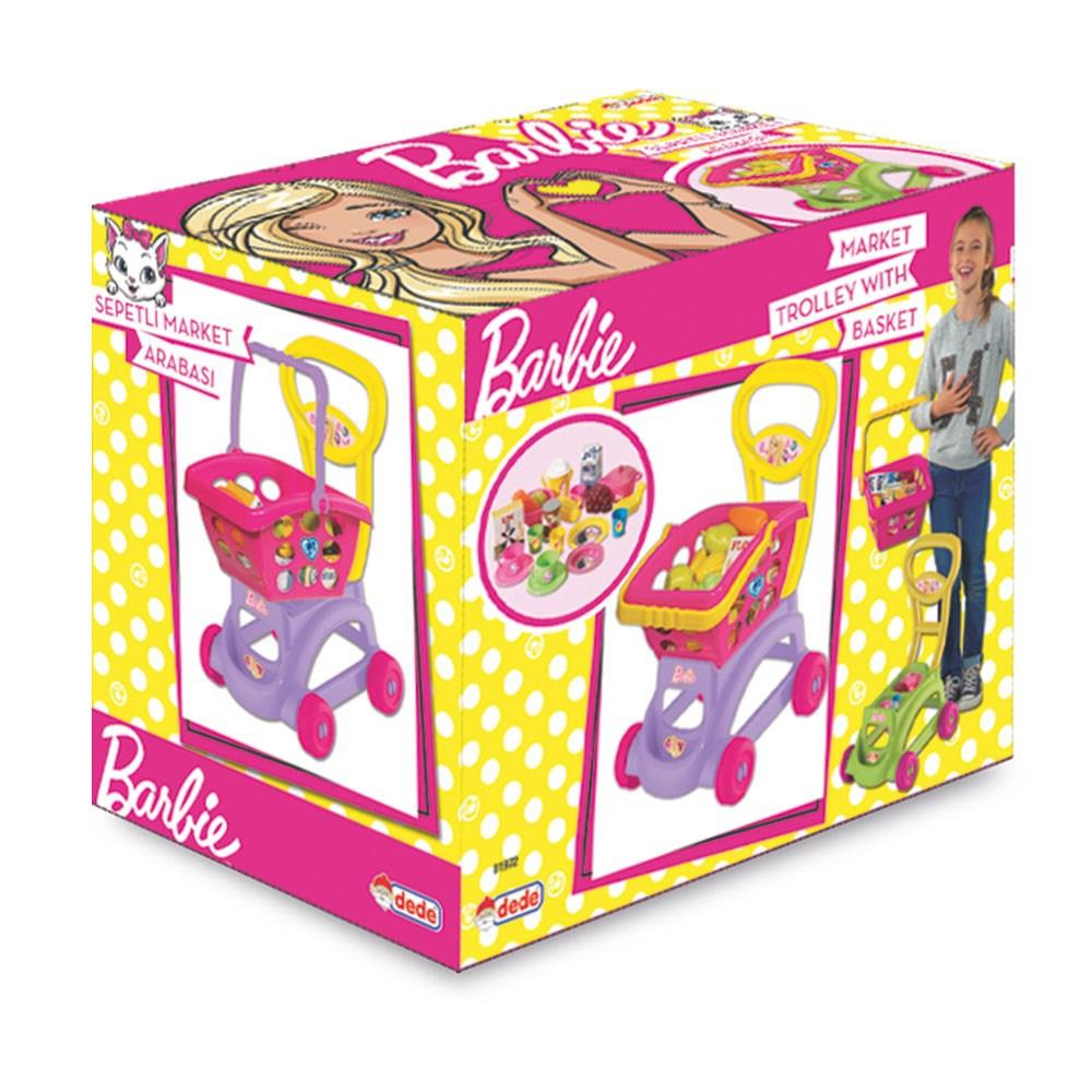 Dede Oyuncak Barbie Sepetli Market Arabası 01972-Kız Oyun Setleri