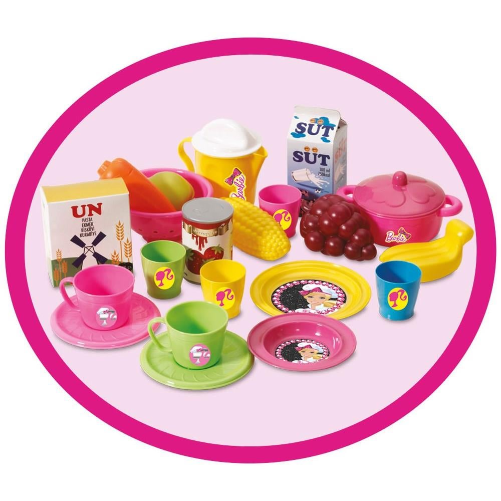 Dede Oyuncak Barbie Sepetli Market Arabası 01972-Kız Oyun Setleri