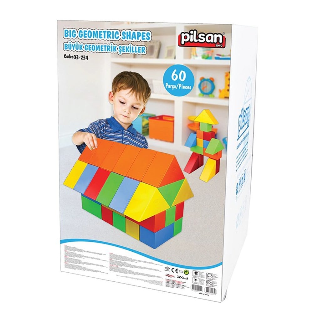Geometrik Şekiller 60 Parça-Lego Oyuncak