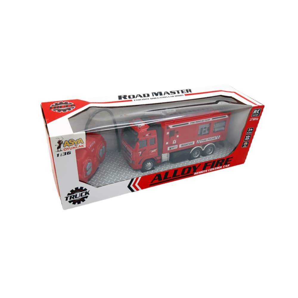 Işıklı Şarjlı Metal İtfaiye 07525-338-3/4-Kumandalı Kamyonlar