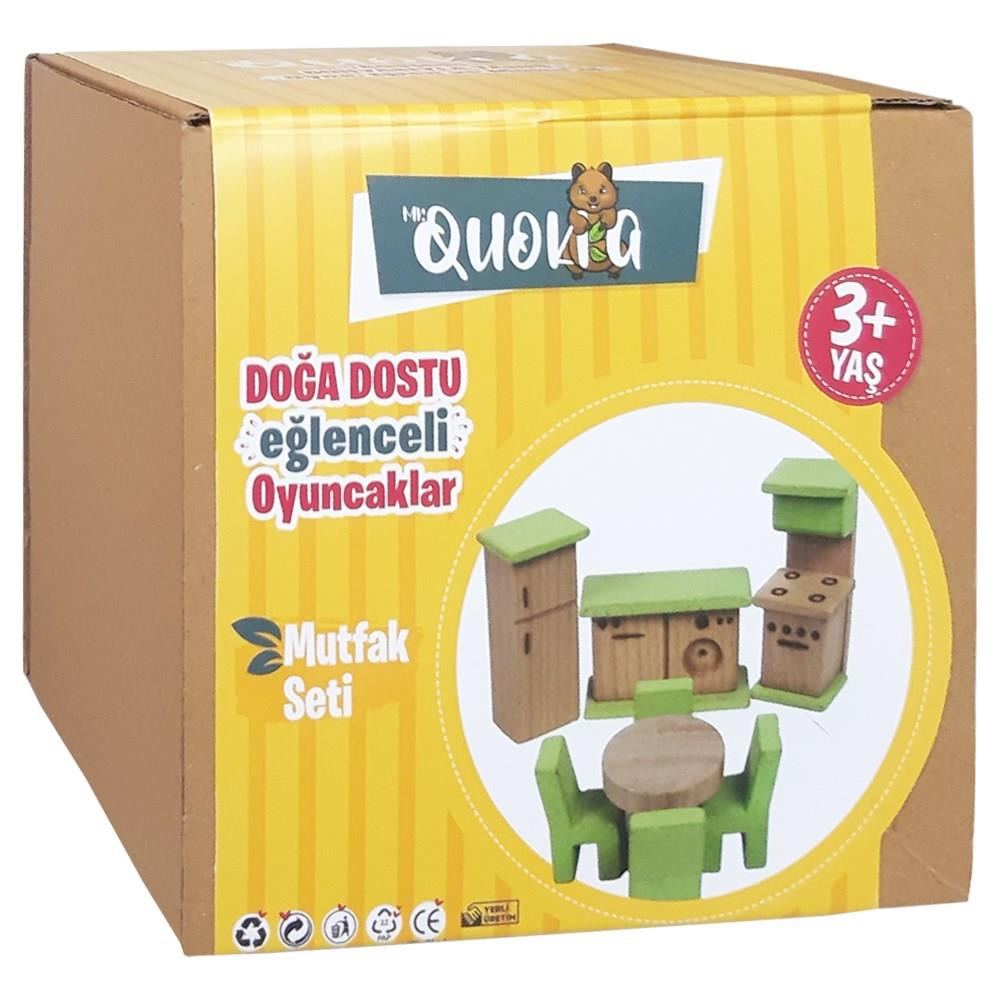 Kolat Oyuncak Quokka Mavi Ahşap Bloklu Kamyon MR0005-Ahşap Oyuncaklar