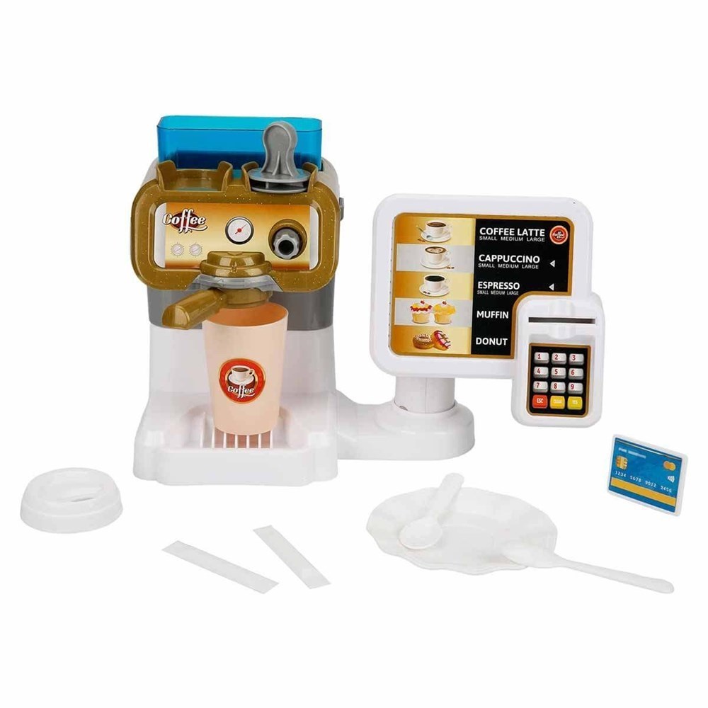 Little Chef Sesli Kahve Makinesi ve Kasa Seti-Kız Oyun Setleri