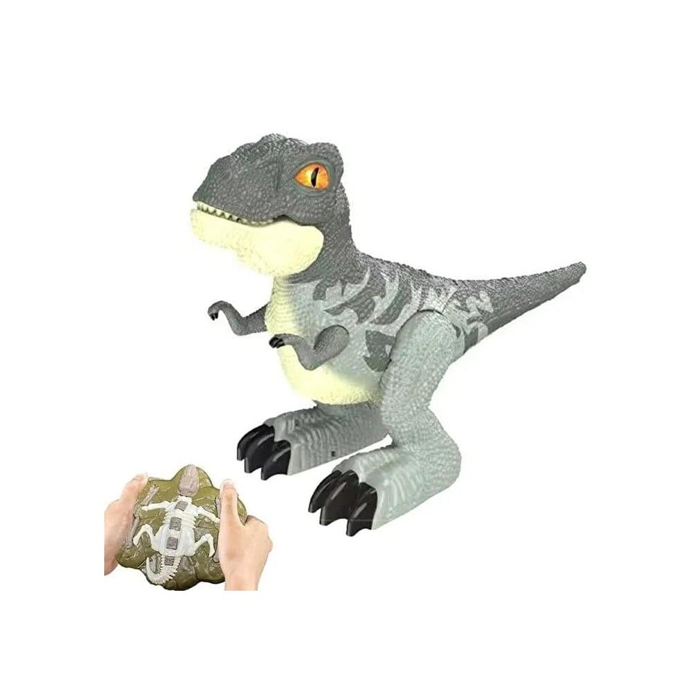 Mega Oyuncak Uzaktan Kumandalı Pilli Buhar Üfleyen Dinazor Velociraptor-Hayvan Figüleri