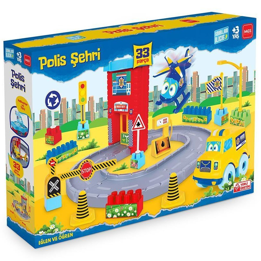 Mgs Oyuncak Smartland Blocks Polis Şehri URT-10-3593-Erkek Oyun Setleri