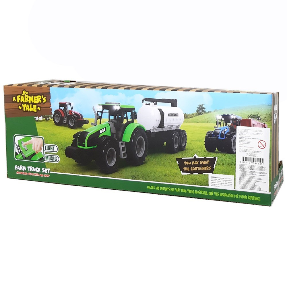 Römorklu Traktör Sesli Işıklı 42 Cm KZL-550-52J-Kumandasız Arabalar