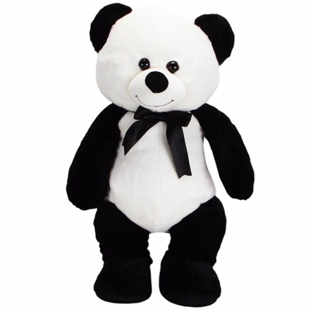 Siyah Beyaz Taraftar Peluş Panda Oyuncak 80 Cm-Peluş Oyuncaklar