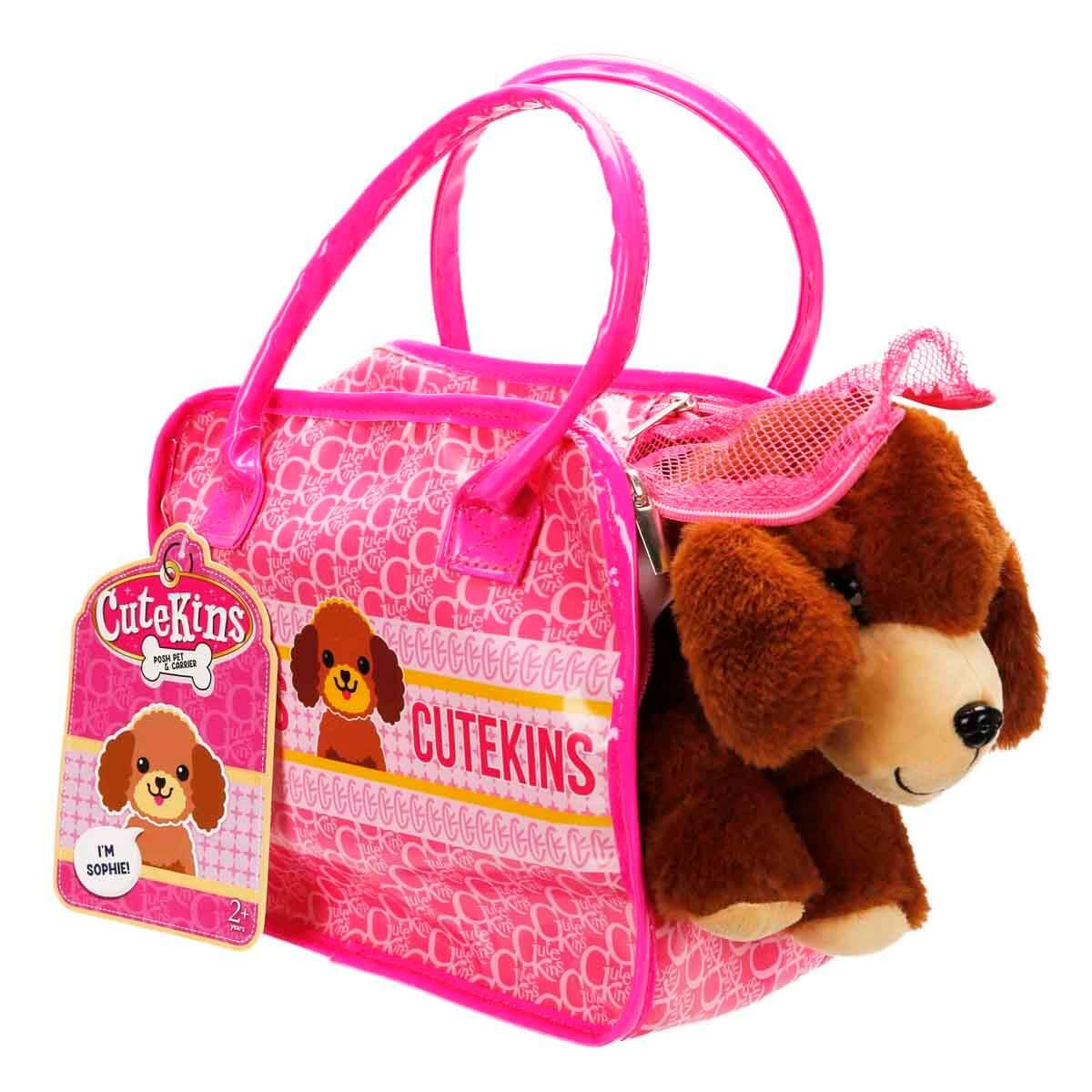 Sunman Oyuncak Cutekins Taşıma Çantalı Peluş Köpek-Peluş Oyuncaklar