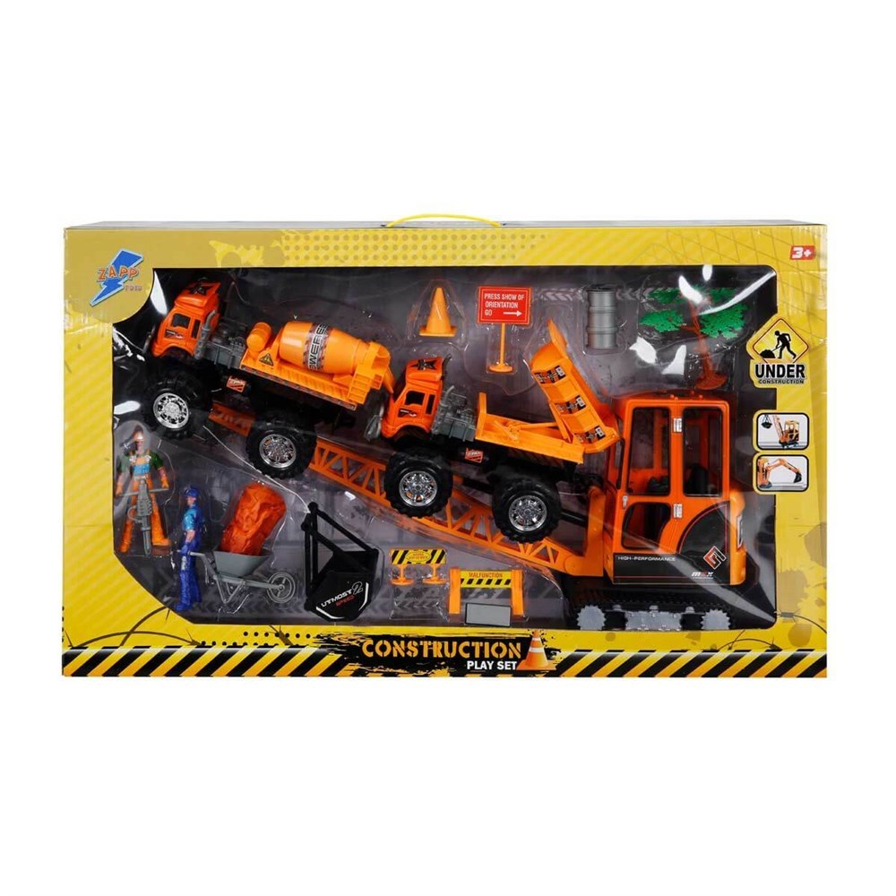Sunman Oyuncak İnşaat Oyun Seti 3 Araçlı 15 Parça 46378 SUN-YFN-ZAP-İnşaat Oyun Setleri