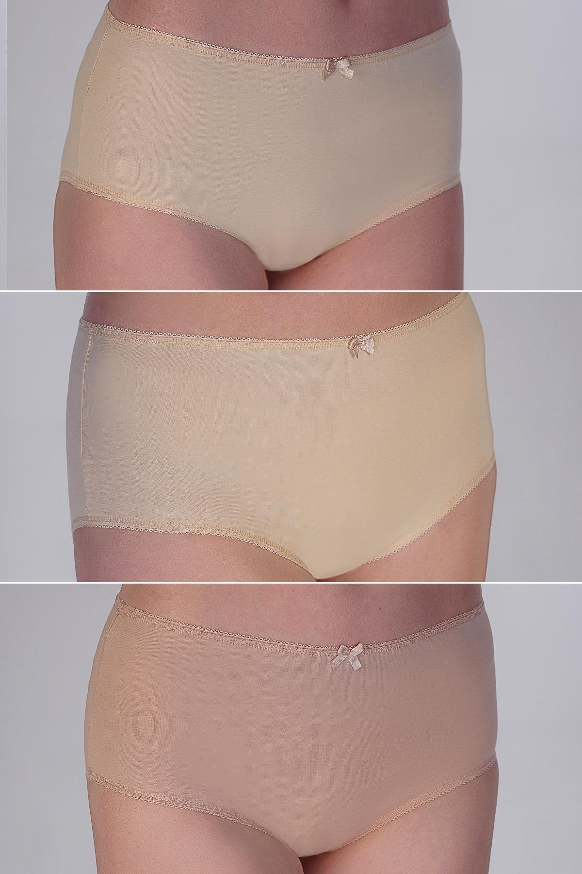 3'lü Paket Pamuklu Slip Külot 5003 Çok Renkli