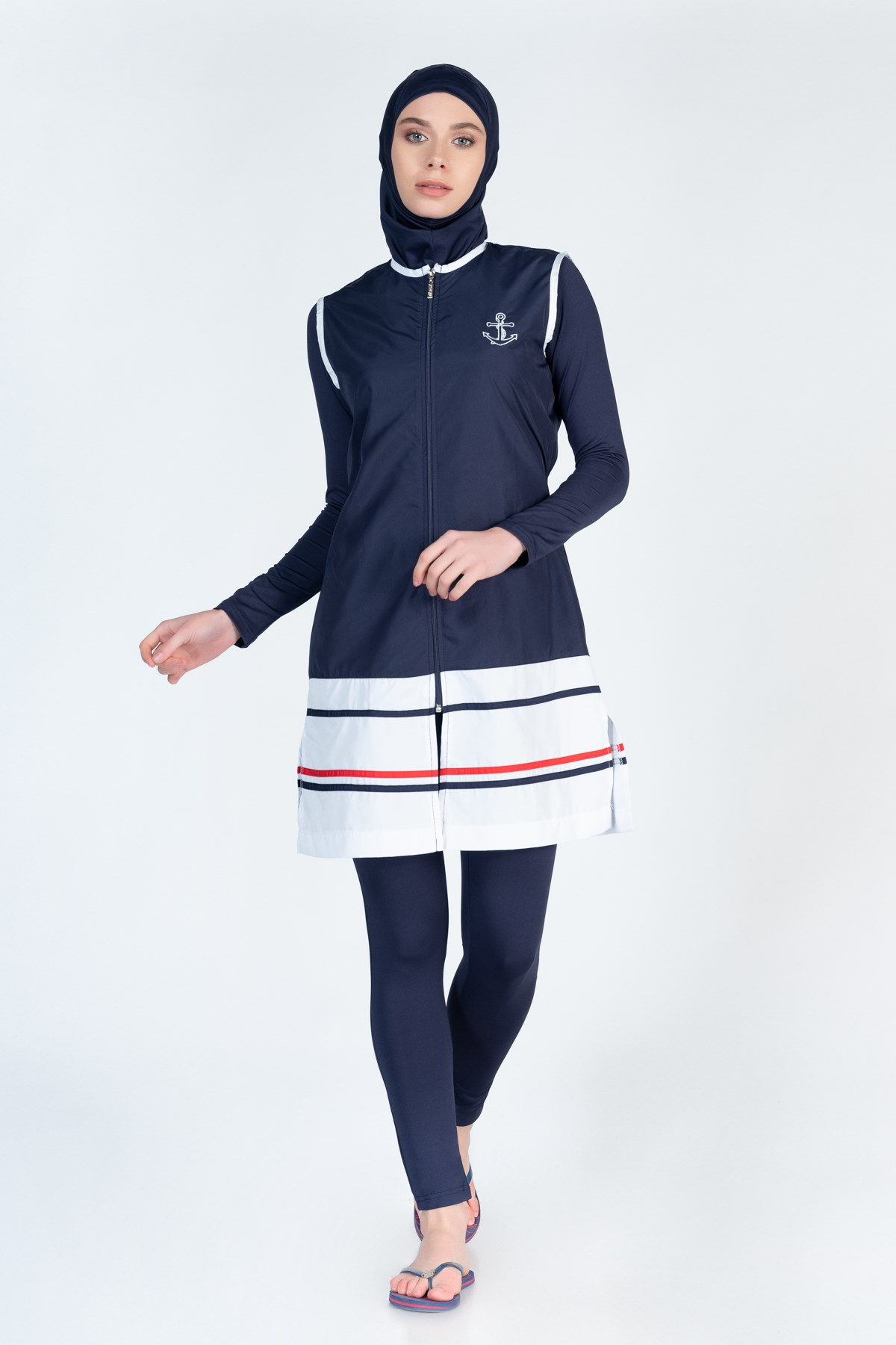 Alfasa 1275 Tights Long Covered Islamic Burkini Swimsuit