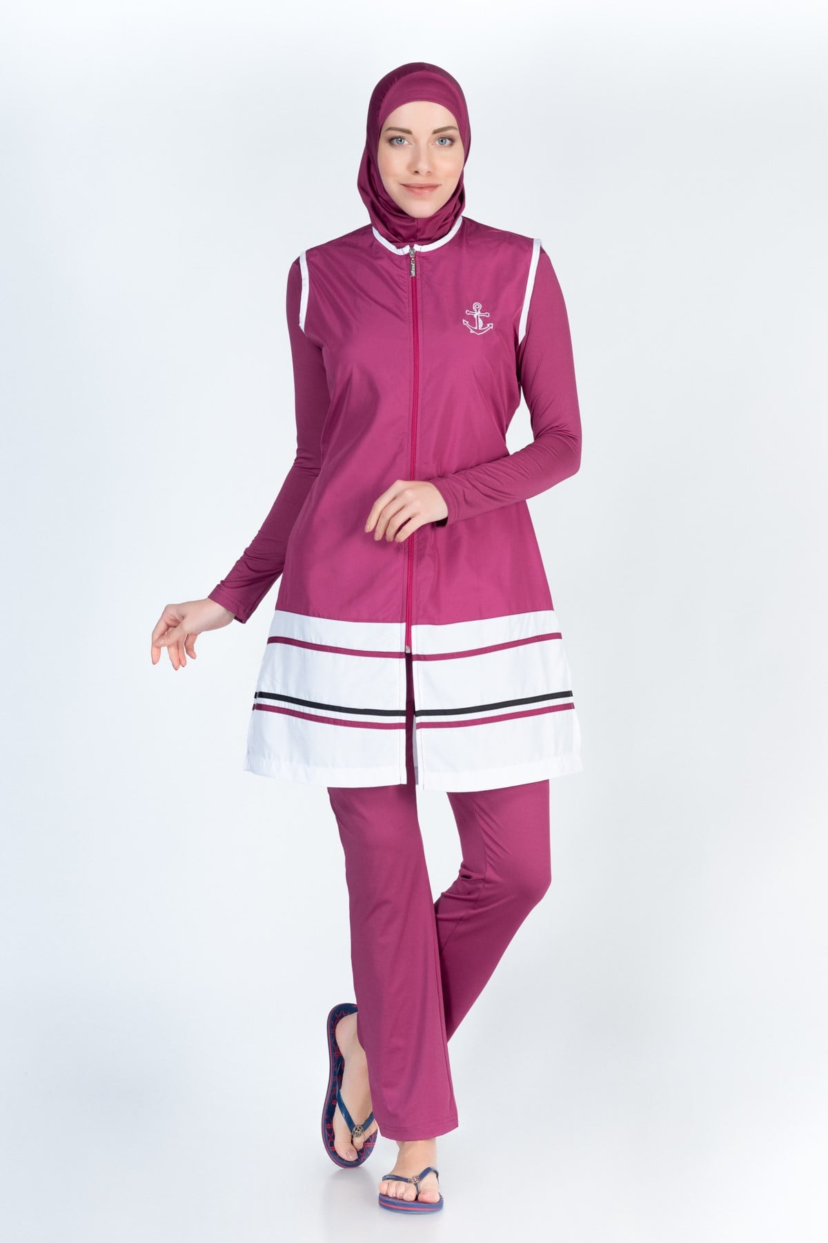 Alfasa 1275 Tights Long Covered Islamic Burkini Swimsuit