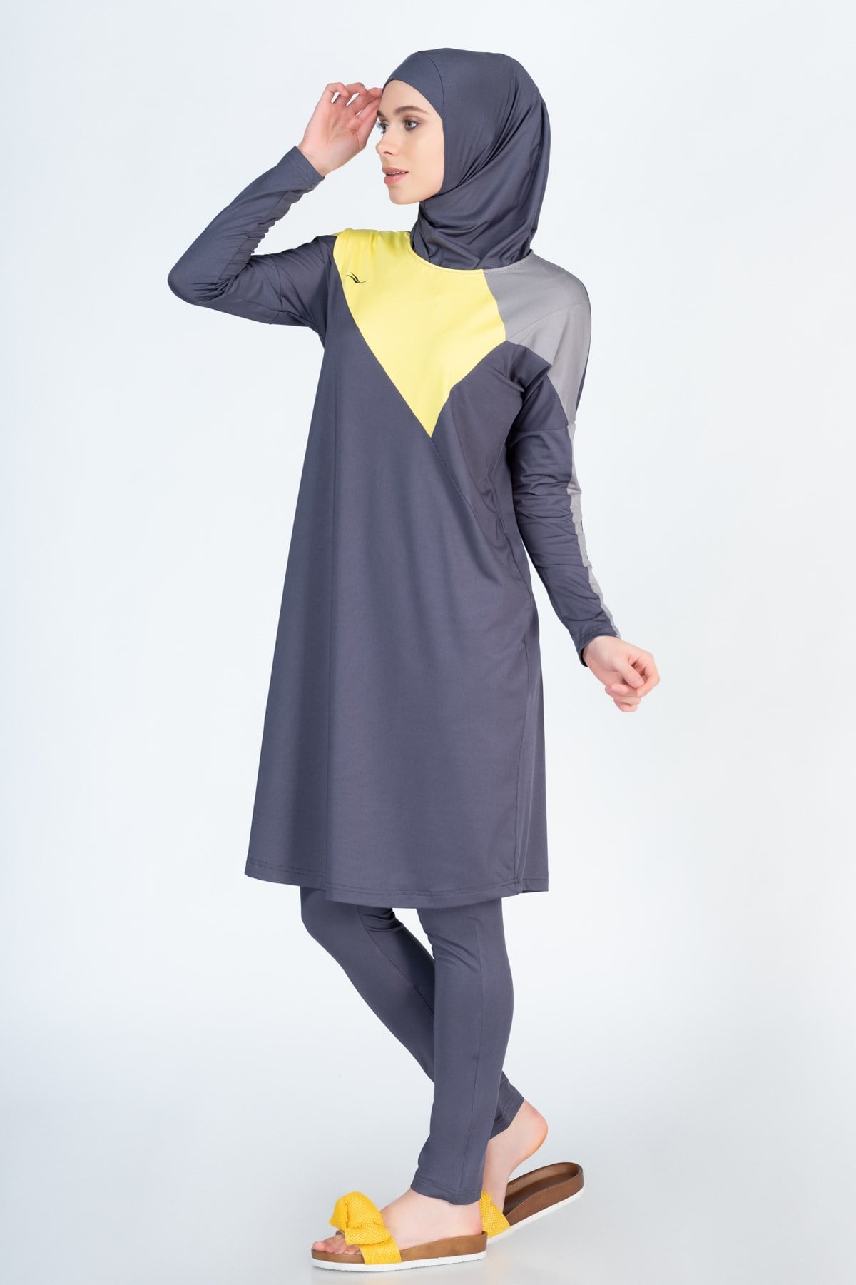 Alfasa 339 Long Coreved Tights Islamic Burkini Swimsuit