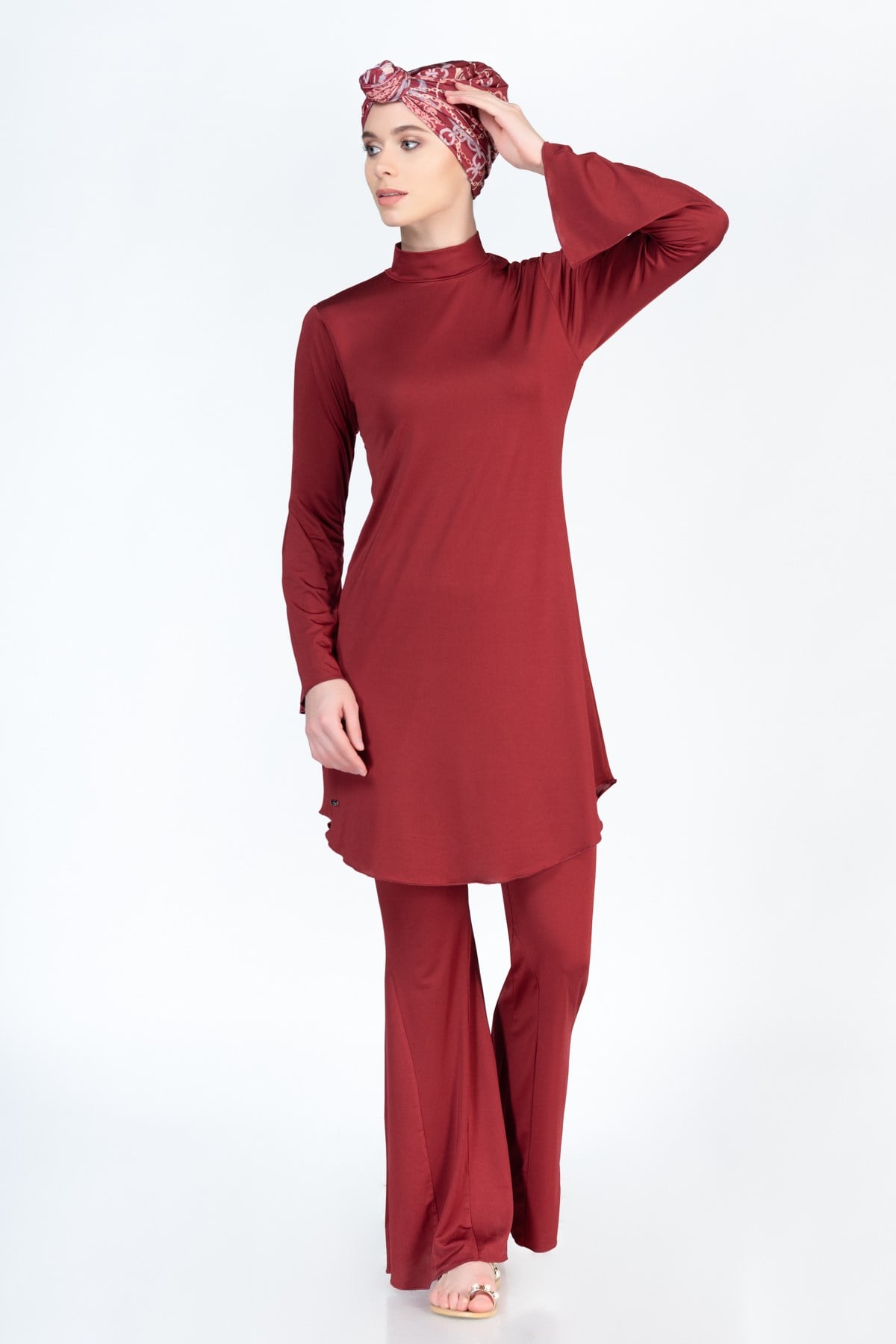 Alfasa 354 Long Coreved Trousers İslamic Burkini Swimsuit