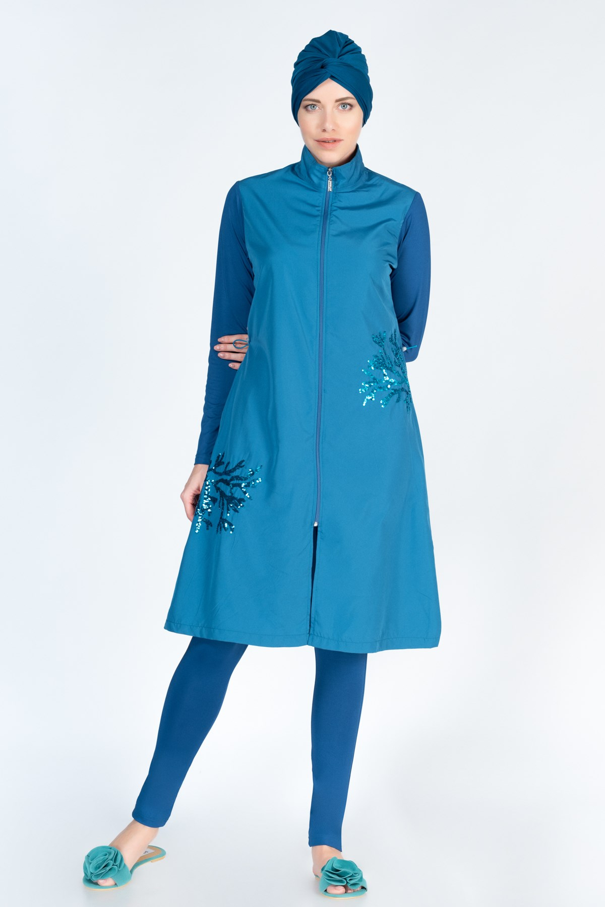 Alfasa 366 Tights Long Covered Islamic Burkini Swimsuit