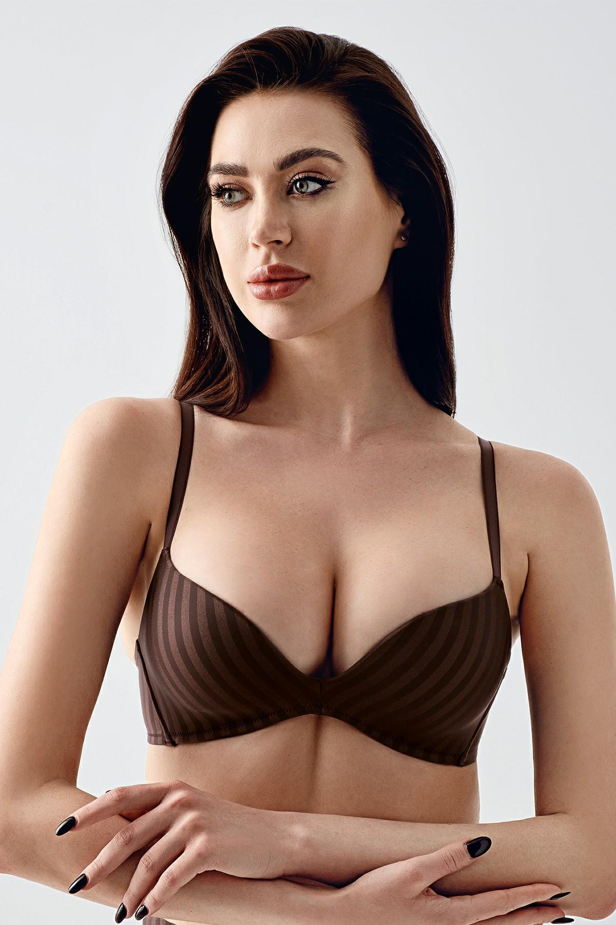 Balensiz Dolgusuz Sütyen C11792 Kahverengi