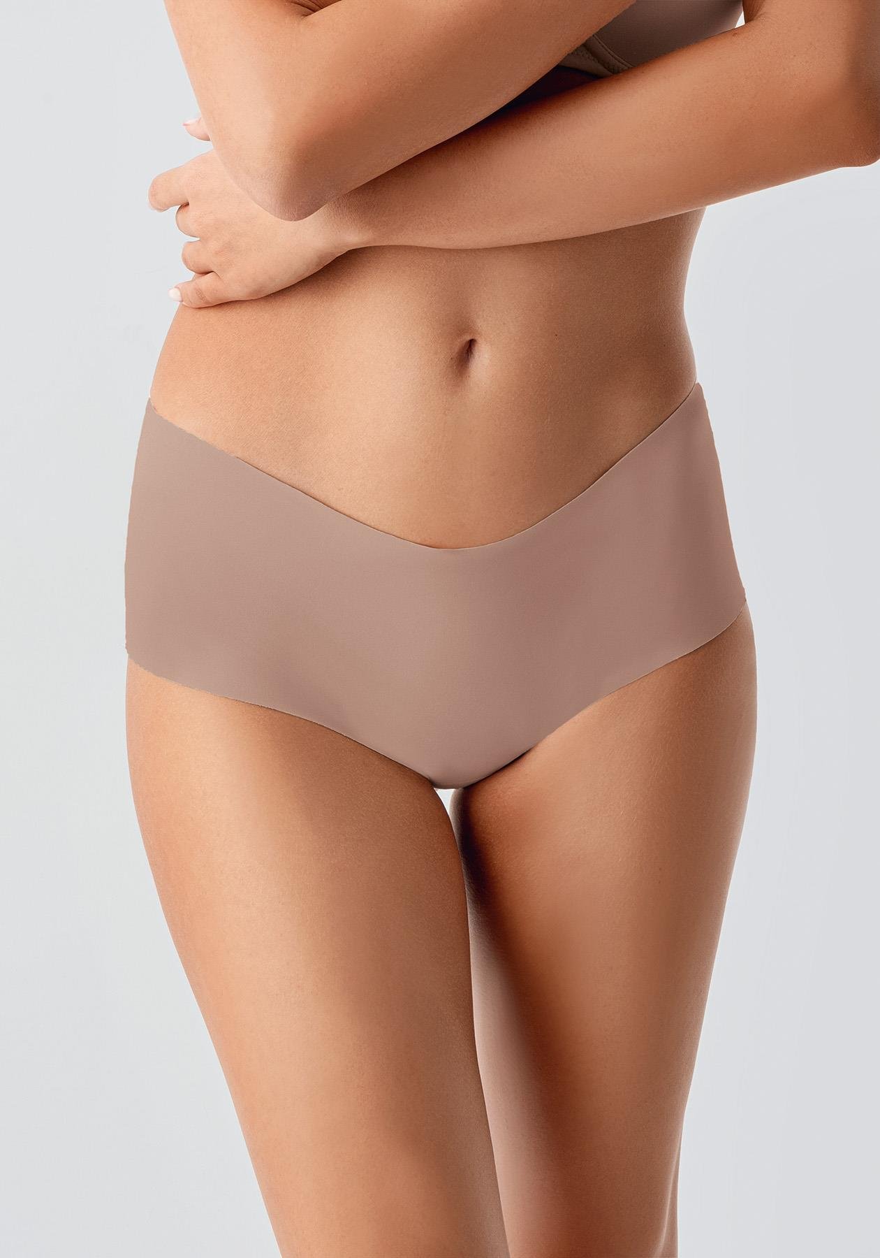 Büyük Beden Kaymaz Yüksek Bel Lazer Külot C19202 Cappucino