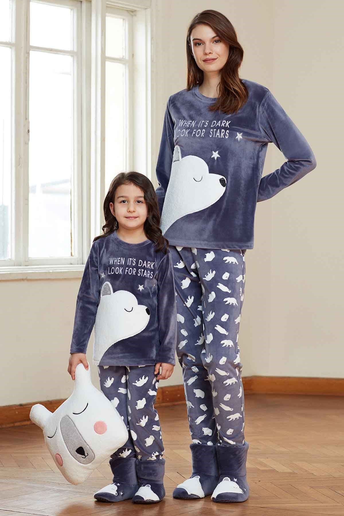 Catherines 1301 Çocuk Pijama Takım Mor