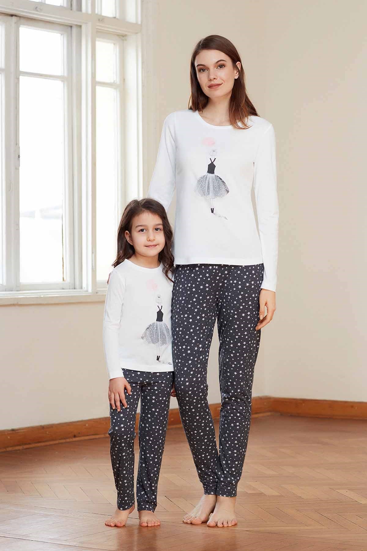 Catherines 1335 Çocuk Pijama Takım Beyaz