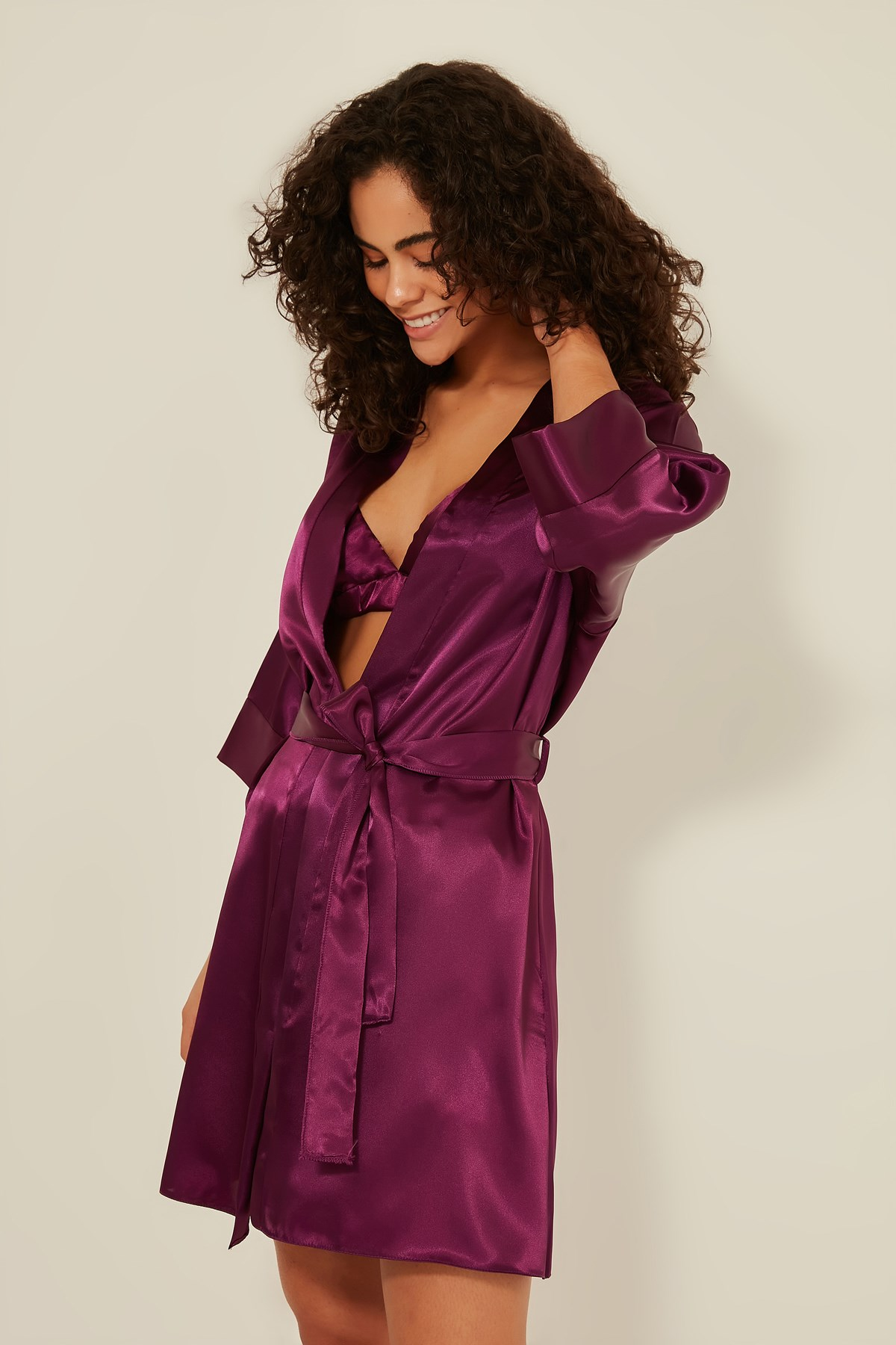 C&City Women Satin Triple Pyjama Set 049