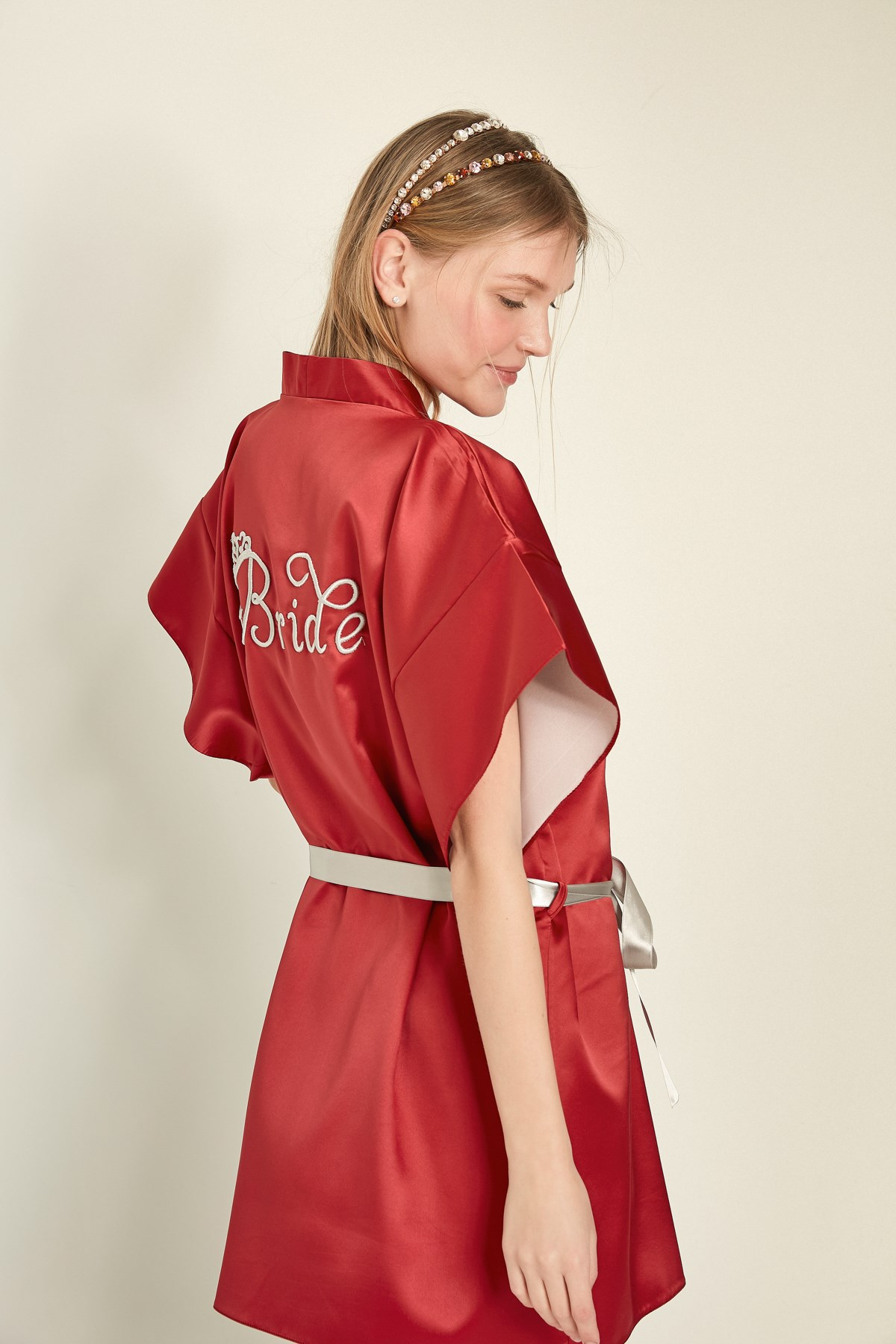 C&City Women Satin Dressing Gown 050