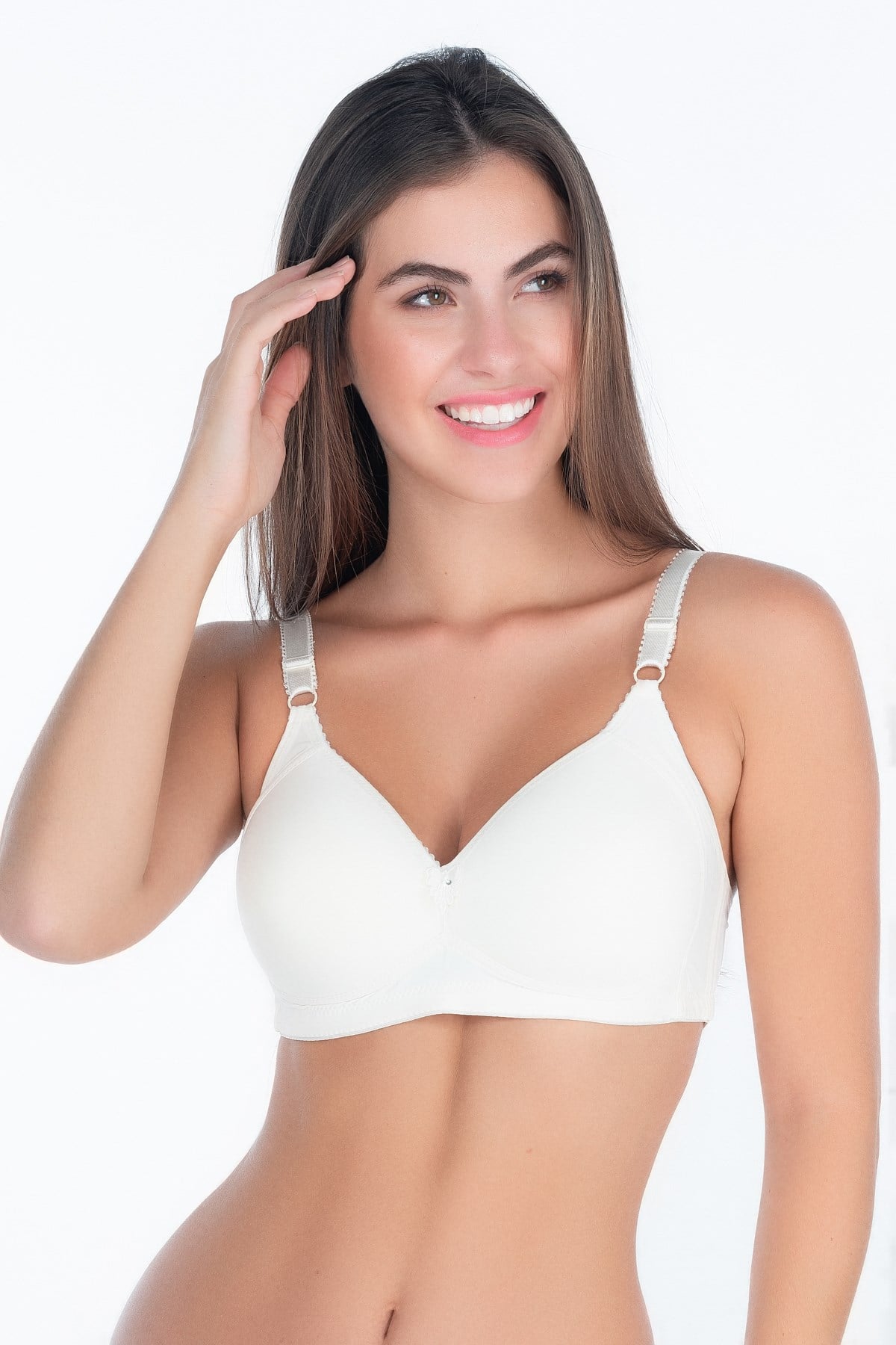 C&City 7041 Kadın Balensiz Toparlıyıcı Sütyen Beyaz