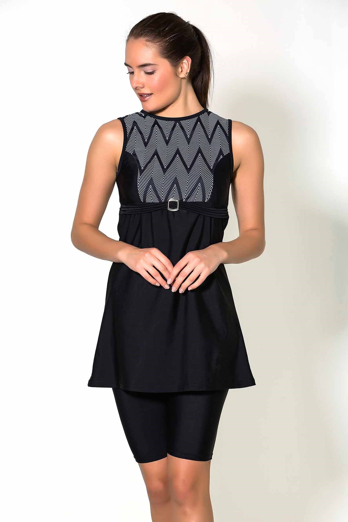 C&City 7239 Half Covered Skirted Swimsuit